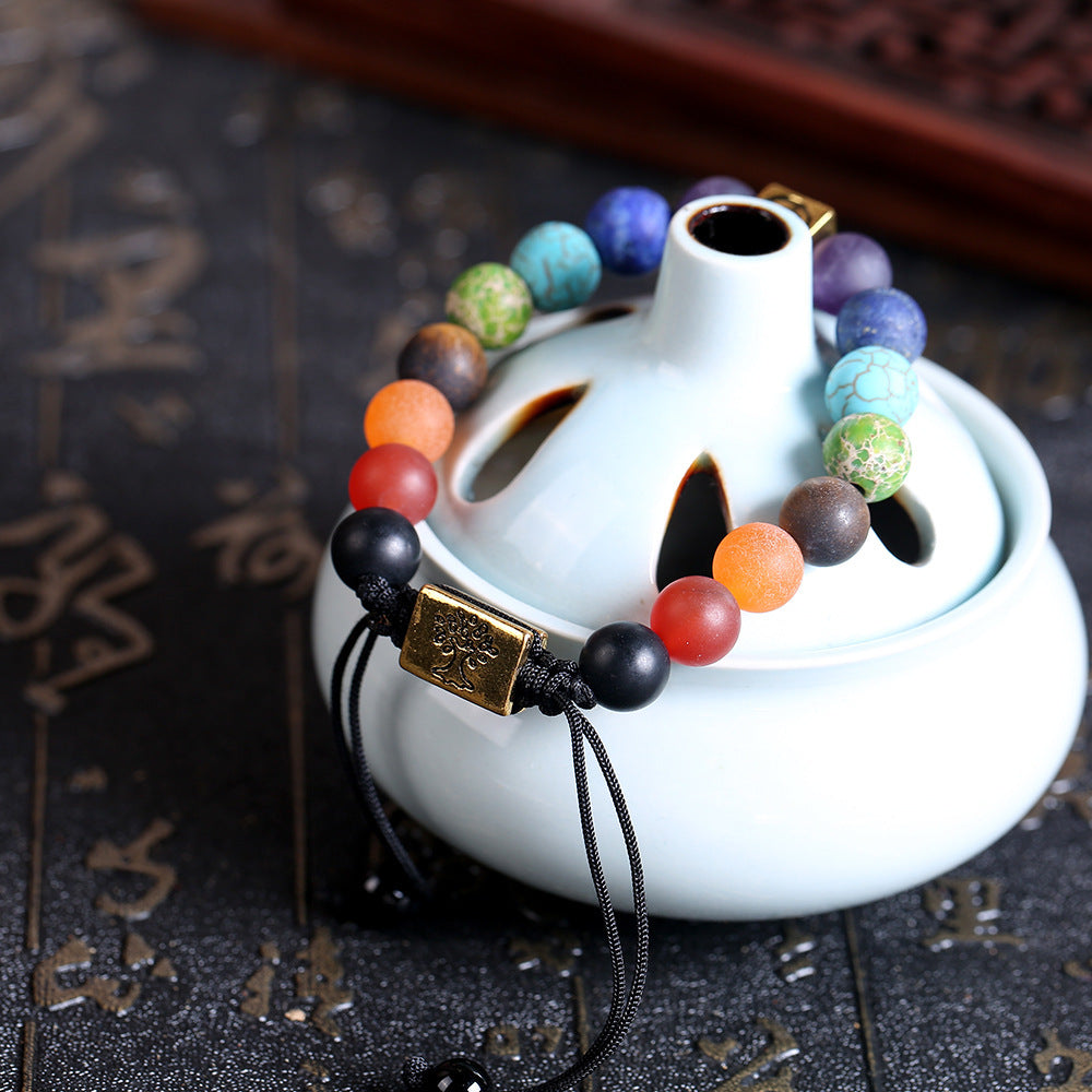 AliExpress Hot Model Tree Of Life Bracelet Stone 7 Chakras