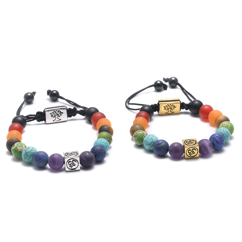 AliExpress Hot Model Tree Of Life Bracelet Stone 7 Chakras