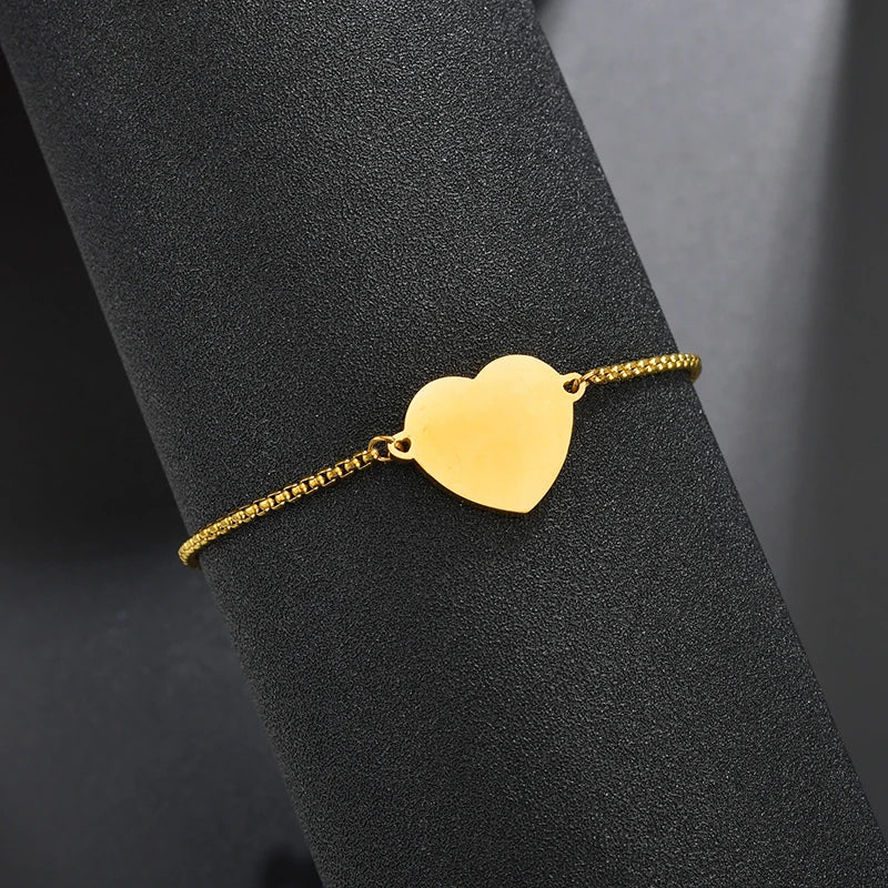 Bracelet Personnalisé Gravure Photo & Prénom – Acier Inoxydable Cœur Gravé | Cadeau Sur-Mesure Unisexe | Auxauxme x LDXdesign07