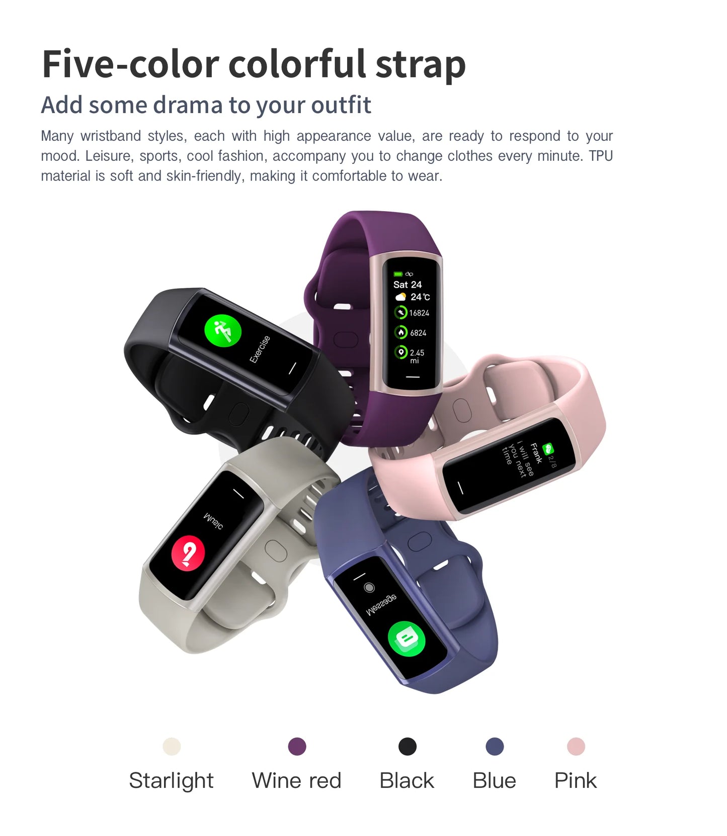 Montre Connectée Sport LIGE – Bracelet Intelligent Homme & Femme | Suivi Santé & Fitness, Écran AMOLED, Étanche IP67 | Compatible iOS & Android LDXdesign07