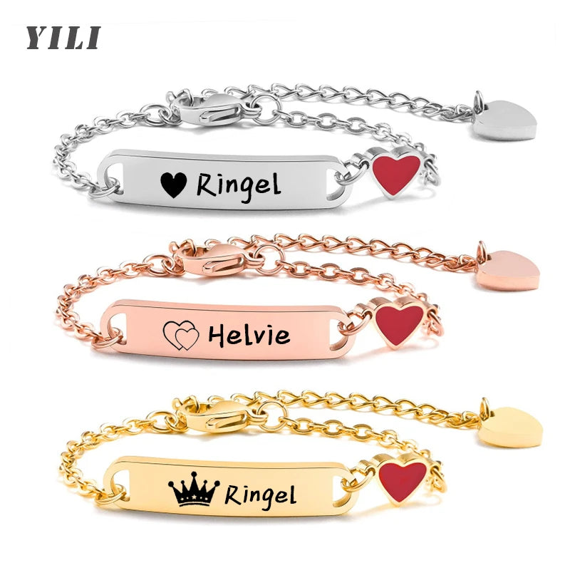 Bracelet Bébé Personnalisé avec Prénom – Plaqué Or 14K – Cadeau de Naissance Garçon ou Fille LDXdesign07