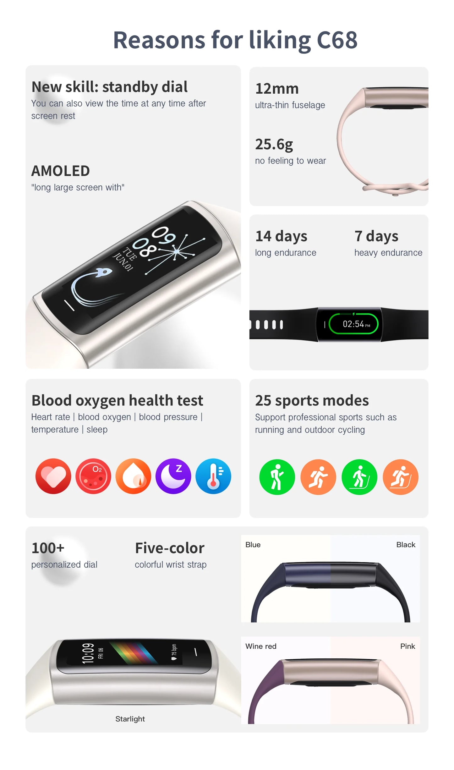 Montre Connectée Sport LIGE – Bracelet Intelligent Homme & Femme | Suivi Santé & Fitness, Écran AMOLED, Étanche IP67 | Compatible iOS & Android LDXdesign07
