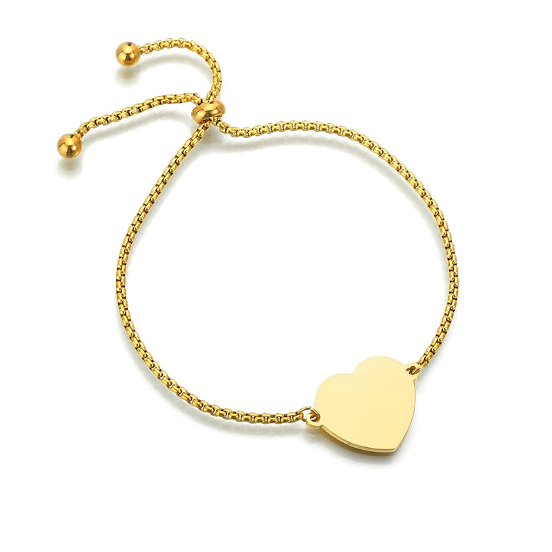 Bracelet Personnalisé Gravure Photo & Prénom – Acier Inoxydable Cœur Gravé | Cadeau Sur-Mesure Unisexe | Auxauxme x LDXdesign07