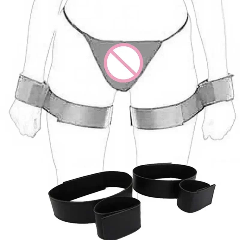 Kit Bondage Soft BDSM – Menottes & Attaches Réglables | Cadeau Érotique Complice | LDXdesign07