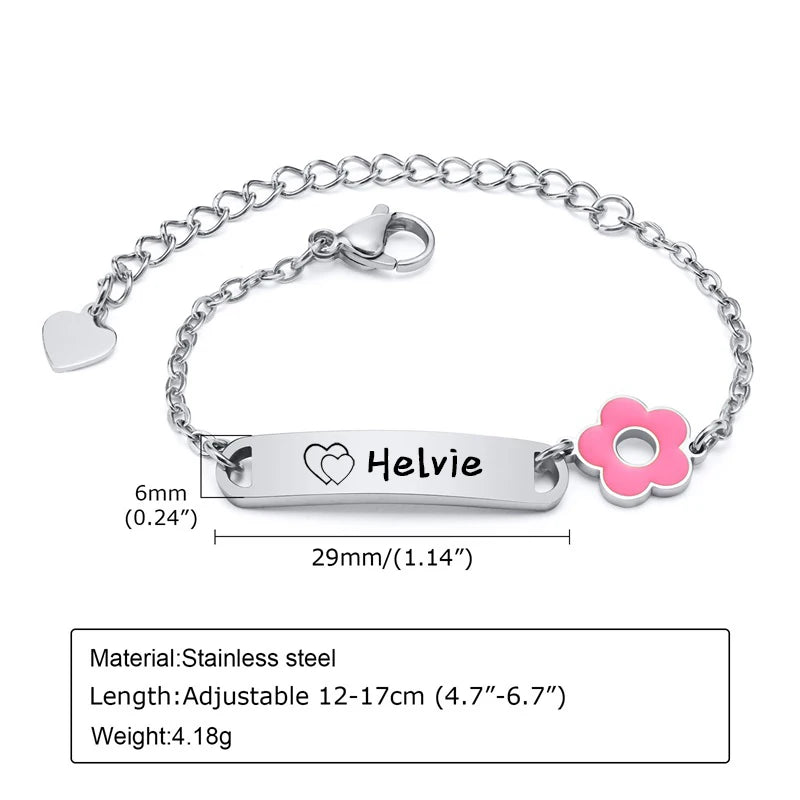 Bracelet Bébé Personnalisé avec Prénom – Plaqué Or 14K – Cadeau de Naissance Garçon ou Fille LDXdesign07
