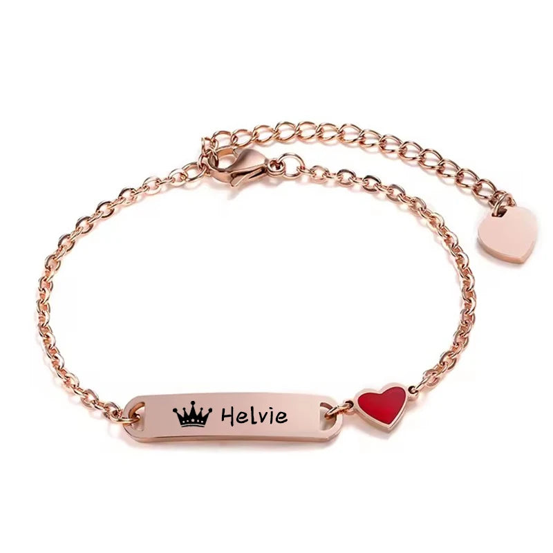 Bracelet Bébé Personnalisé avec Prénom – Plaqué Or 14K – Cadeau de Naissance Garçon ou Fille LDXdesign07