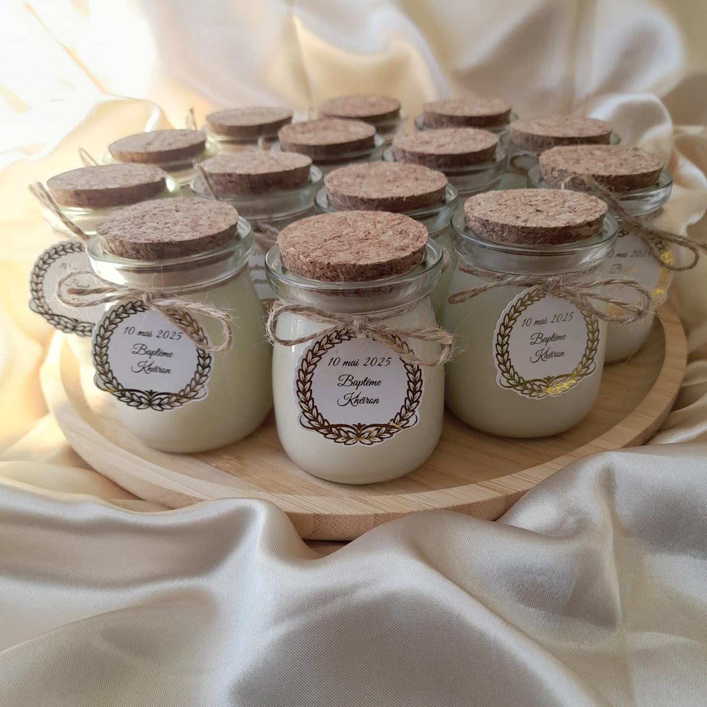 Bougie en verre personnalisée avec prénom – Création artisanale LDXdesign07