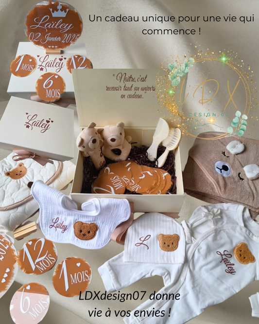 Coffret “Petit Trésor” – Coffret naissance personnalisé -- LDXdesign07
