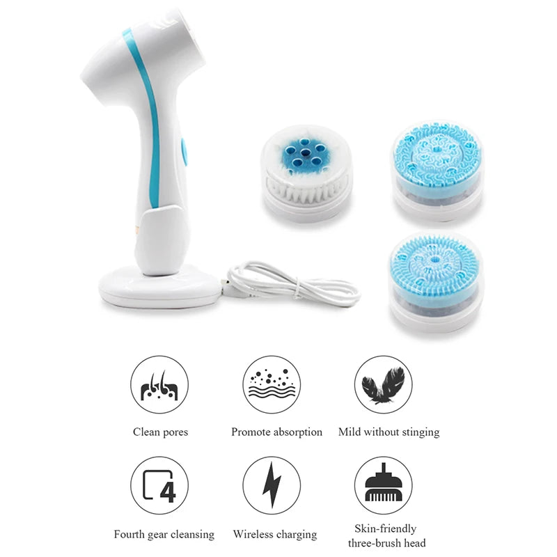 **Brosse Nettoyante Visage Sonic – Soin Galvanique &amp; Massage Vibrant | Nettoyage Profond, Anti-Points Noirs &amp; Recharge Sans Fil – Cadeau Beauté par LDXdesign07**