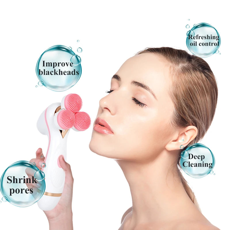 **Brosse Nettoyante Visage Sonic – Soin Galvanique &amp; Massage Vibrant | Nettoyage Profond, Anti-Points Noirs &amp; Recharge Sans Fil – Cadeau Beauté par LDXdesign07**