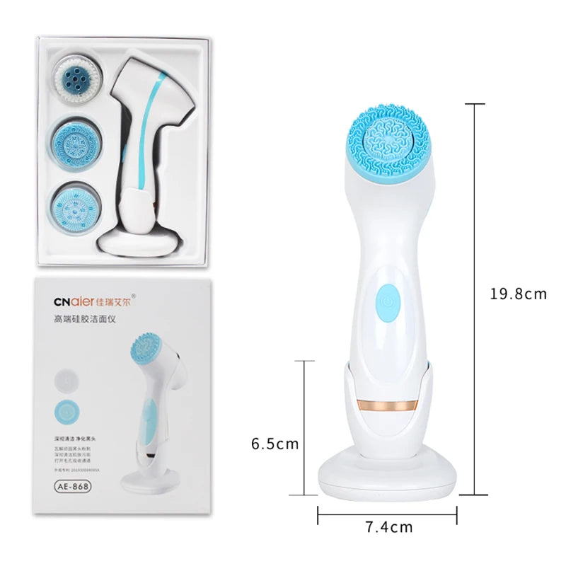 **Brosse Nettoyante Visage Sonic – Soin Galvanique &amp; Massage Vibrant | Nettoyage Profond, Anti-Points Noirs &amp; Recharge Sans Fil – Cadeau Beauté par LDXdesign07**