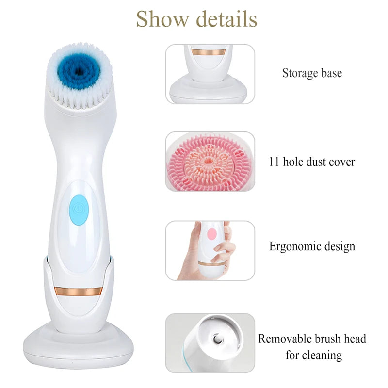 **Brosse Nettoyante Visage Sonic – Soin Galvanique &amp; Massage Vibrant | Nettoyage Profond, Anti-Points Noirs &amp; Recharge Sans Fil – Cadeau Beauté par LDXdesign07**