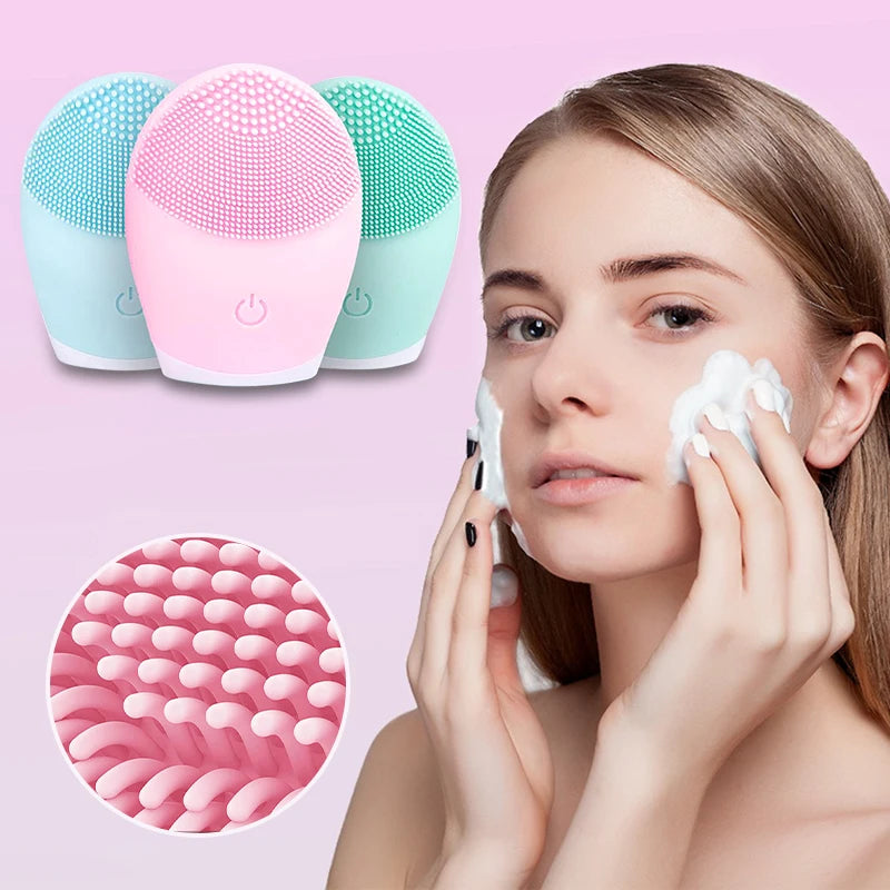 &nbsp;Brosse Nettoyante Visage Électrique en Silicone – Cadeau Beauté Utile &amp; Moderne | LDXdesign07