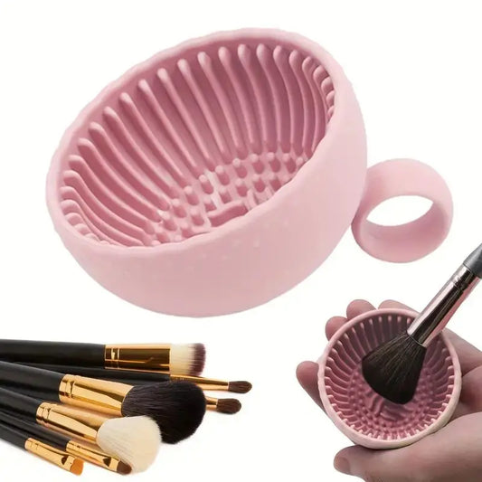 QuickClean – Nettoyeur de Pinceaux Maquillage en Silicone Antidérapant | Nettoyage Profond Facile &amp; Efficace