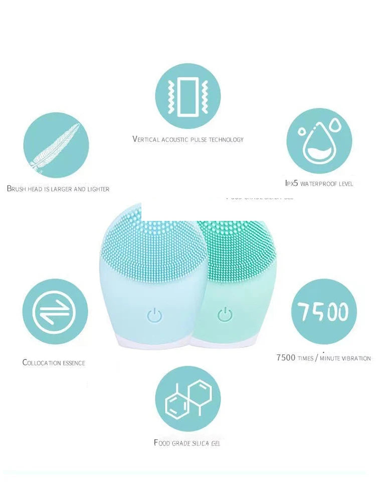 &nbsp;Brosse Nettoyante Visage Électrique en Silicone – Cadeau Beauté Utile &amp; Moderne | LDXdesign07