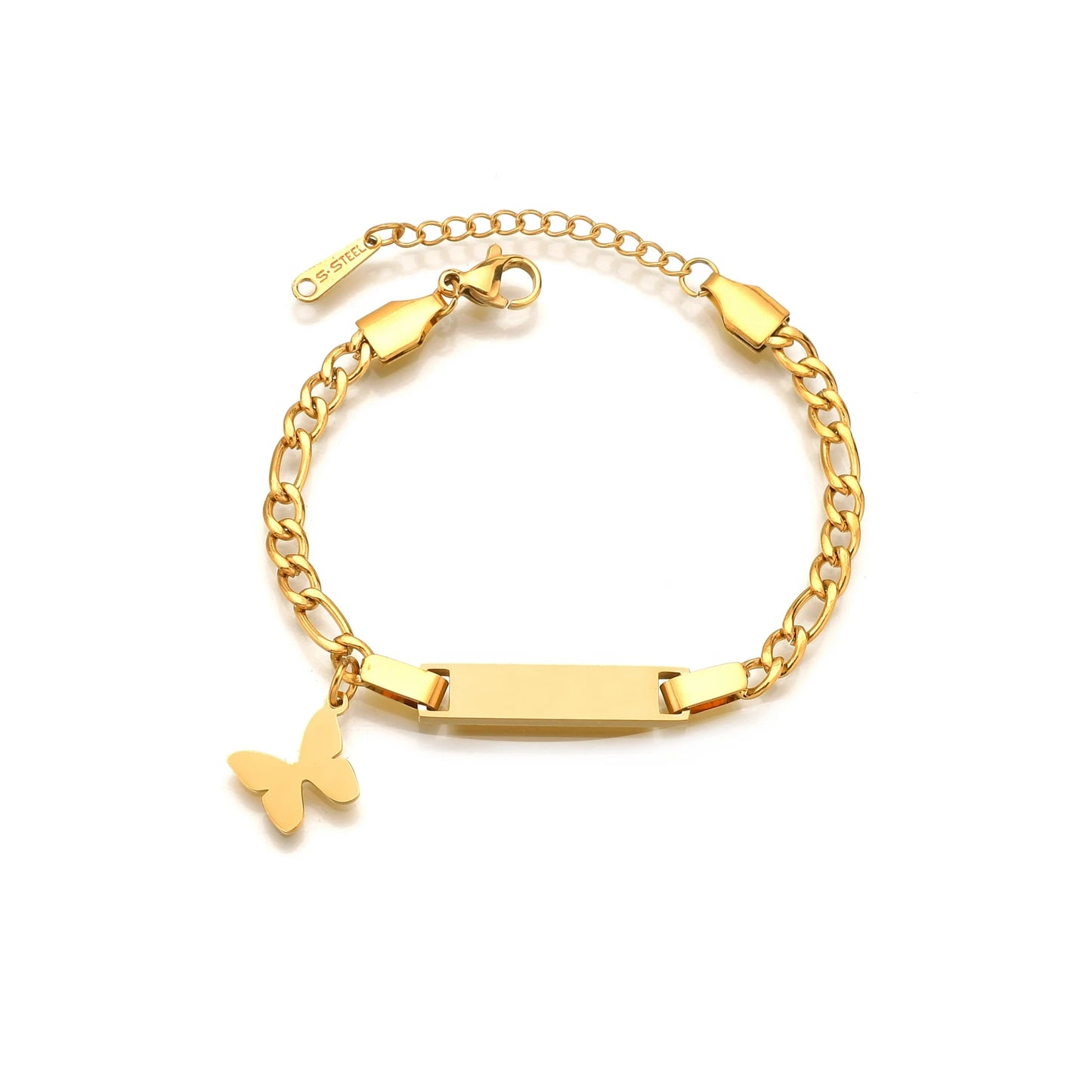 Bracelet Personnalisé avec Couronne – Acier Inoxydable | Gravure Prénom ou Date | Cadeau Naissance, Anniversaire, Femme, Enfant LDXdesign07