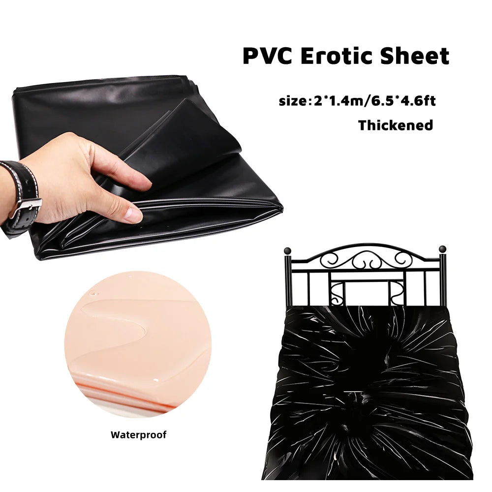 "Drap Waterproof PVC pour Couple – Housse de Lit Sexy Anti-Huile | Couverture Érotique Résistante aux Liquides | Accessoire BDSM et Jeux Adultes | Matelas SPA"attress PVC Thick Bed Plastic Leather