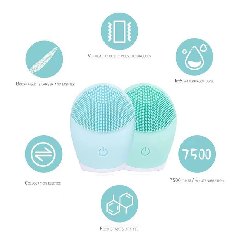 &nbsp;Brosse Nettoyante Visage Électrique en Silicone – Cadeau Beauté Utile &amp; Moderne | LDXdesign07