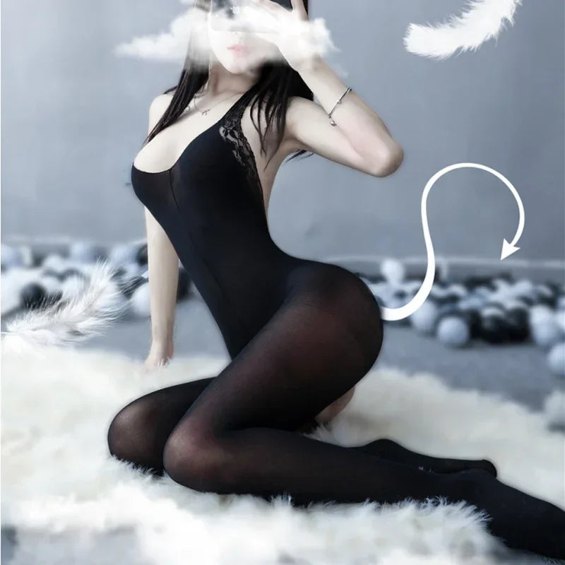 👠 Body Sexy en Dentelle Transparente – Cadeau Sensuel & Élégant | LDXdesign07