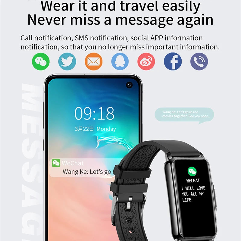 Montre Connectée Sport 2024 – Écran Tactile 1.47" | Tracker Fitness, Cardio, Sommeil, Notifications | Étanche IP67 | Pour iOS &amp; Android