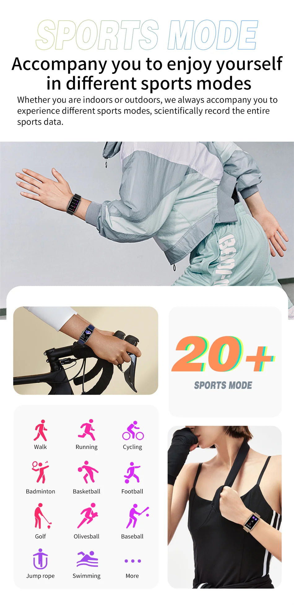 Montre Connectée Sport 2024 – Écran Tactile 1.47" | Tracker Fitness, Cardio, Sommeil, Notifications | Étanche IP67 | Pour iOS &amp; Android