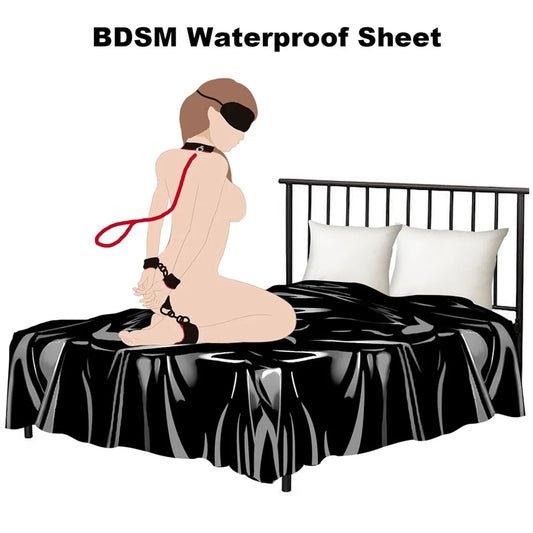 "Drap Waterproof PVC pour Couple – Housse de Lit Sexy Anti-Huile | Couverture Érotique Résistante aux Liquides | Accessoire BDSM et Jeux Adultes | Matelas SPA"attress PVC Thick Bed Plastic Leather