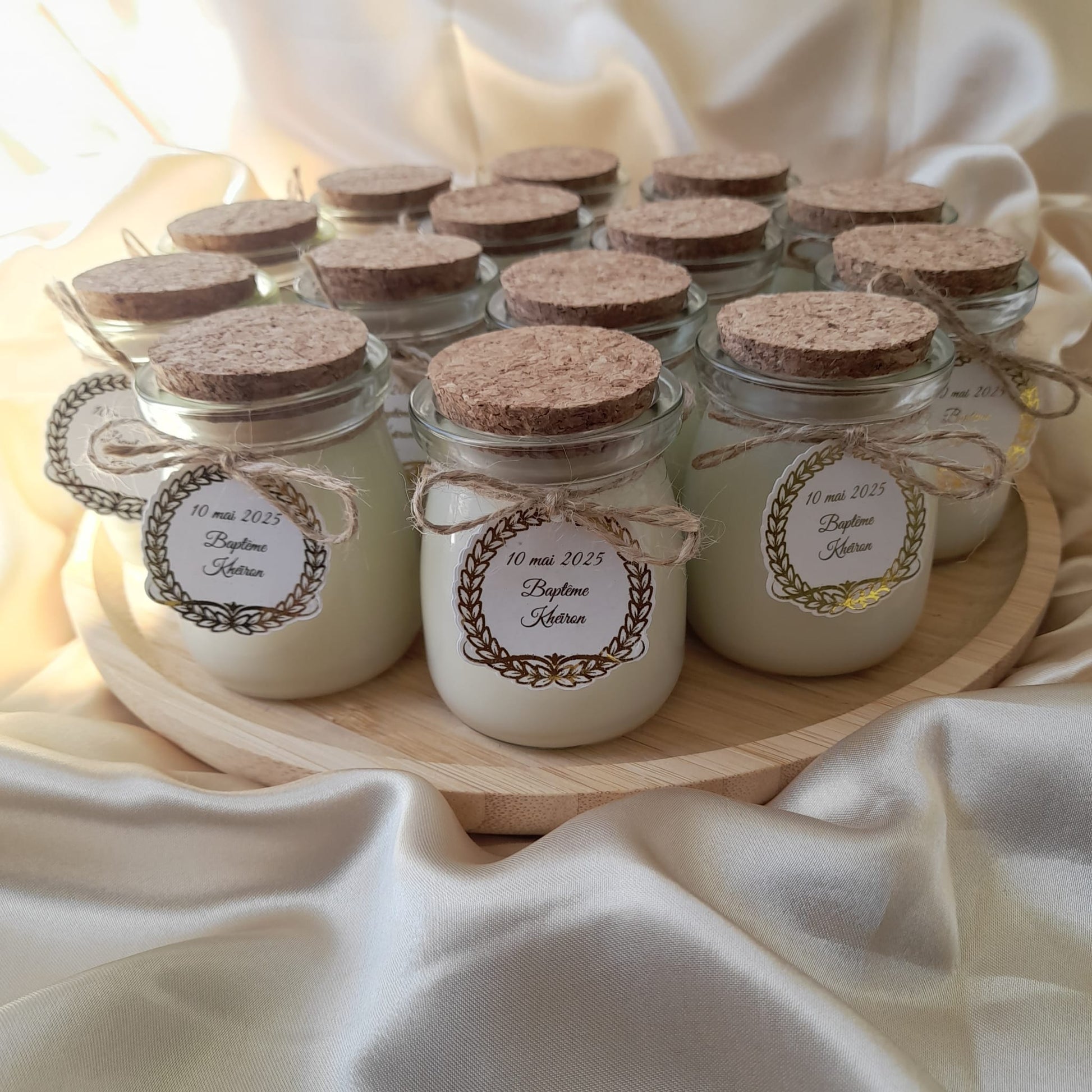 Bougie en verre personnalisée avec prénom – Création artisanale LDXdesign07